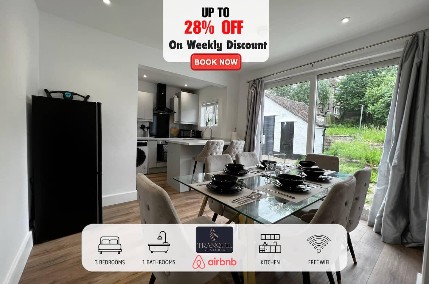 Modern|3BR|Free Parking|Central1